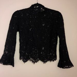 💖Lace Bell Sleeve Mock Neck Top💖